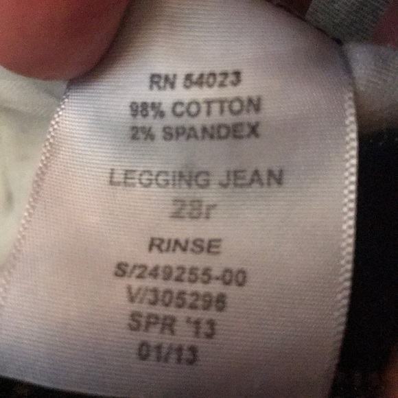 Gap Leggings Jean Skinny Dark Indigo Blue Size 28 - Picture 3 of 5